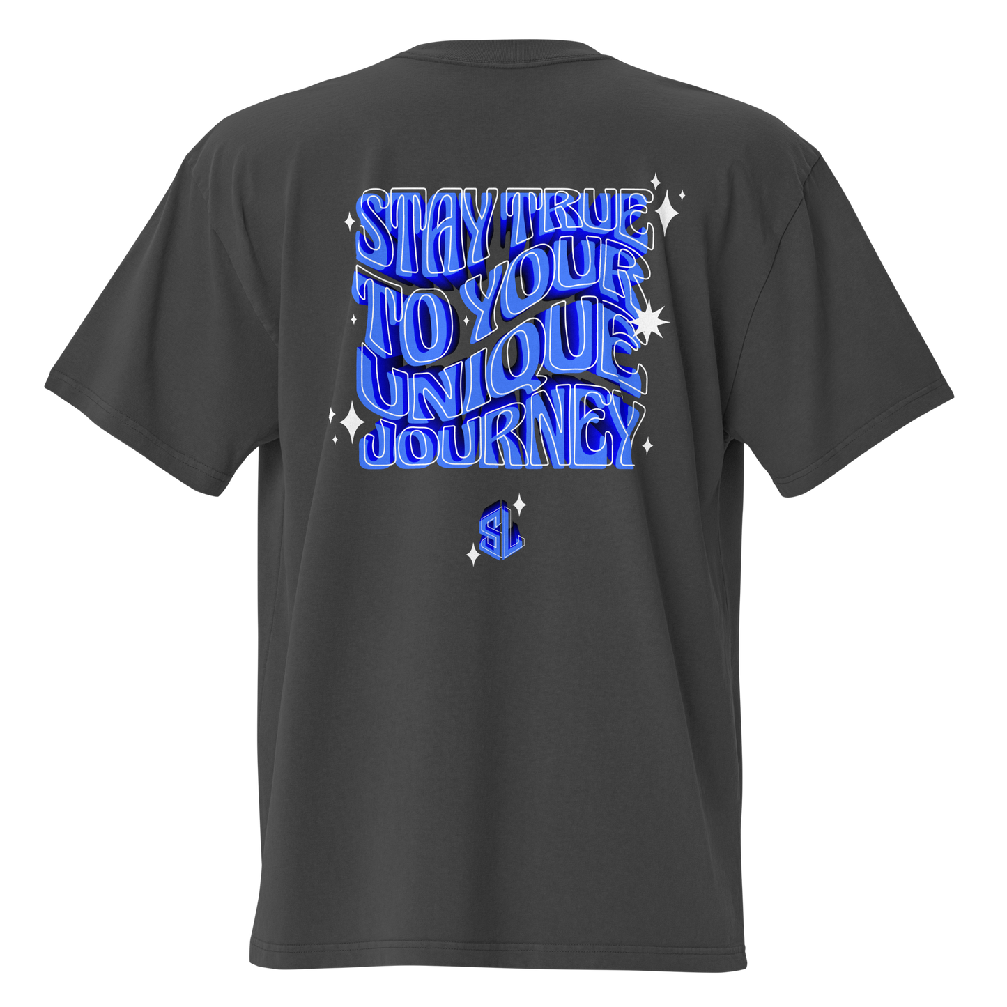 SuperLa [Retro 2] Oversized Tee - Sapphire Blue