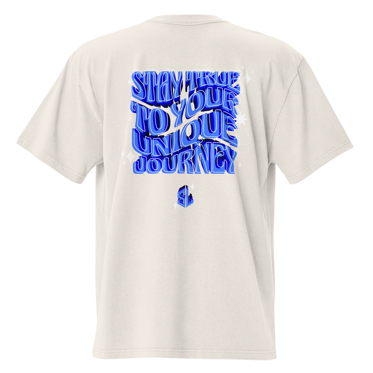 SuperLa [Retro 2] Oversized Tee - Sapphire Blue